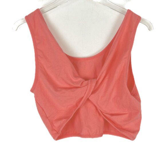NWT American Eagle Twisted Back Cropped Tank Top Crop Top Coral Size XL NEW - Picture 8 of 11